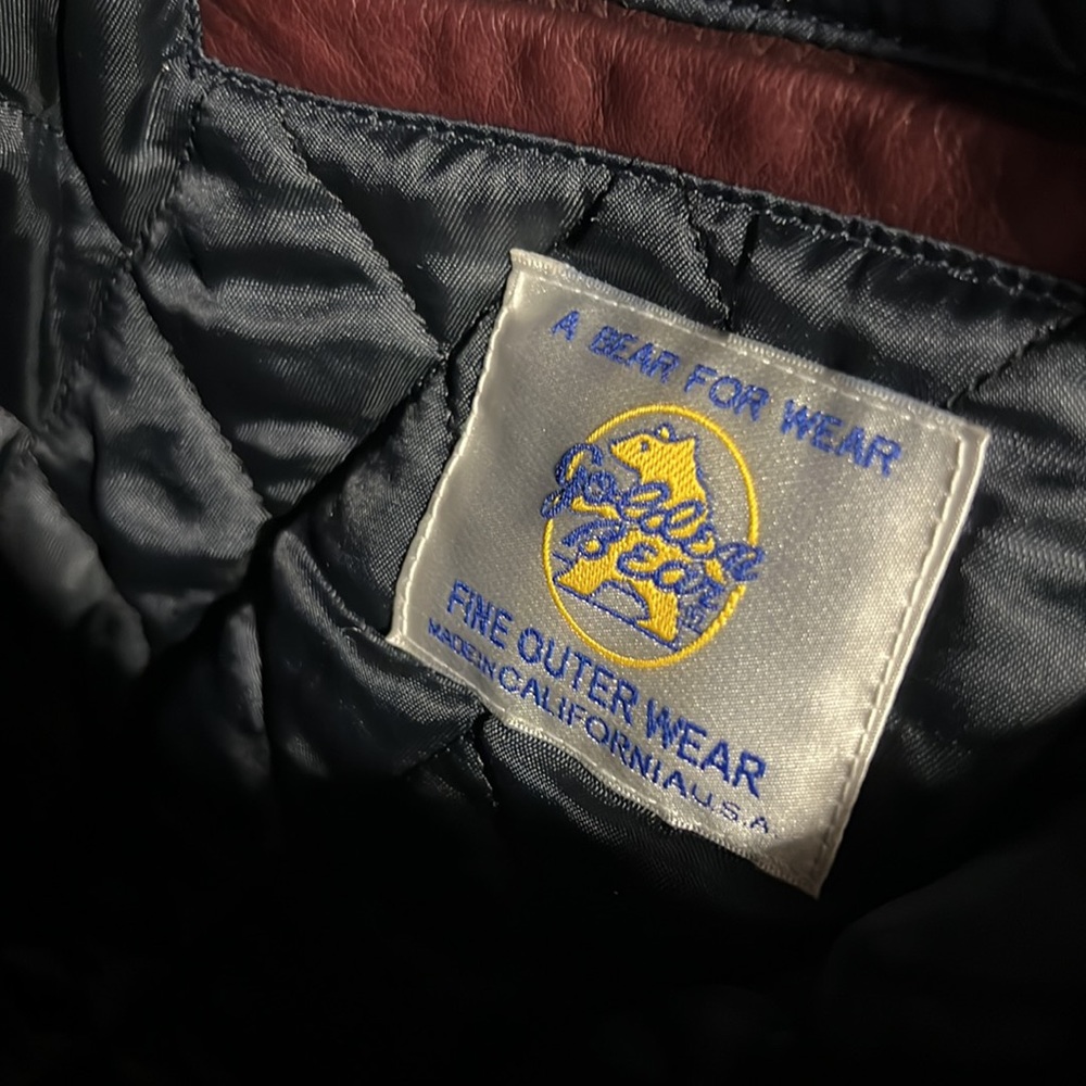 AUTHENTIC LIKE NEW MENS KITH x GOLDEN BEAR LEATHER/WOOL VARSITY JACKET- SZ MED - Picture 5 of 6